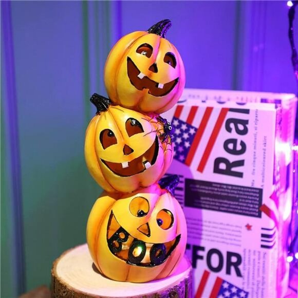 Pumpkin Table Lamp Decorative Light for Halloween - Picture 2 of 7